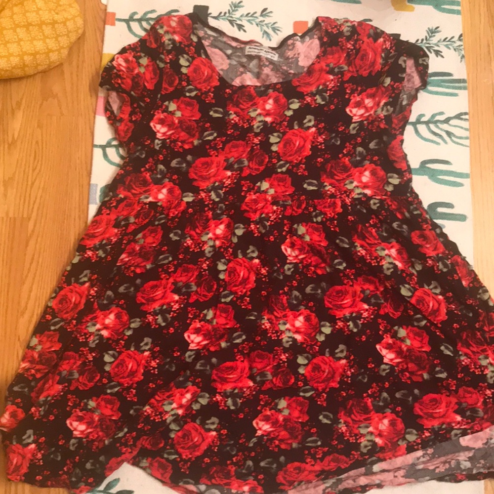 American Apparel black & red babydoll dress m/l